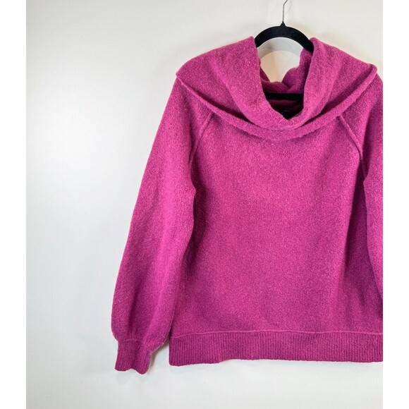 Free People Womens Sweater Purple Echo Beach Cowl Neck Wool Blend Pullover Small - Picture 6 of 10